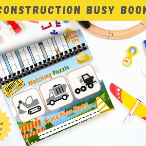 Livre occupé sur le thème de la construction / Imprimable / Programme préscolaire / Programme Montessori pour tout-petits / Dossier d'apprentissage de la maternelle à la maison