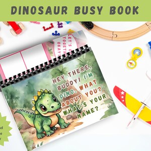 Livre occupé sur le thème des dinosaures / Imprimable / Programme d'études préscolaire / Matériel Montessori pour tout-petits / Dossier d'apprentissage de la maternelle à la maison