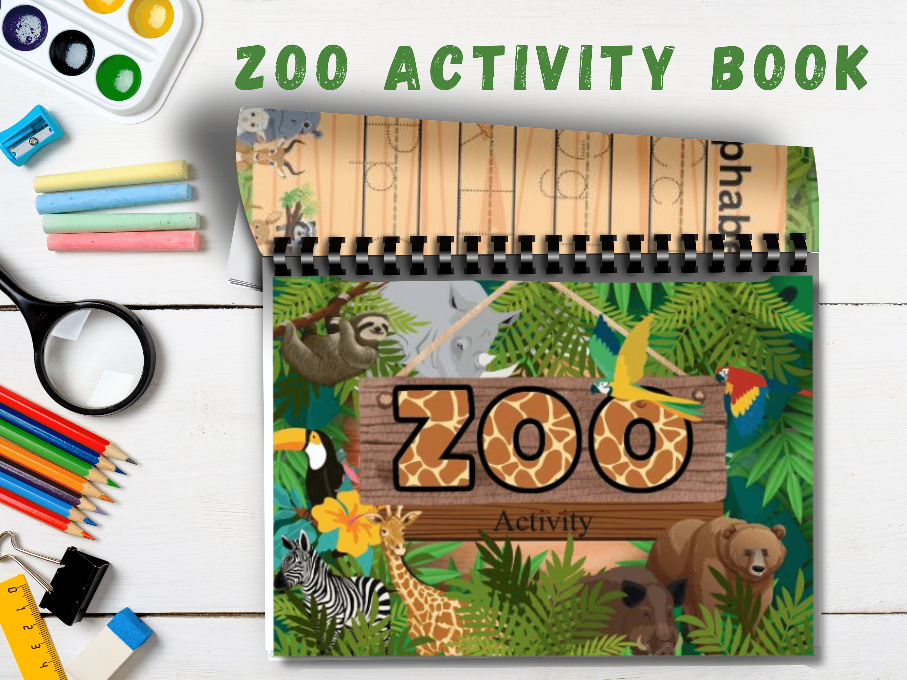 Animals Busy Book Printable, Kids Animal Educational Activity Book