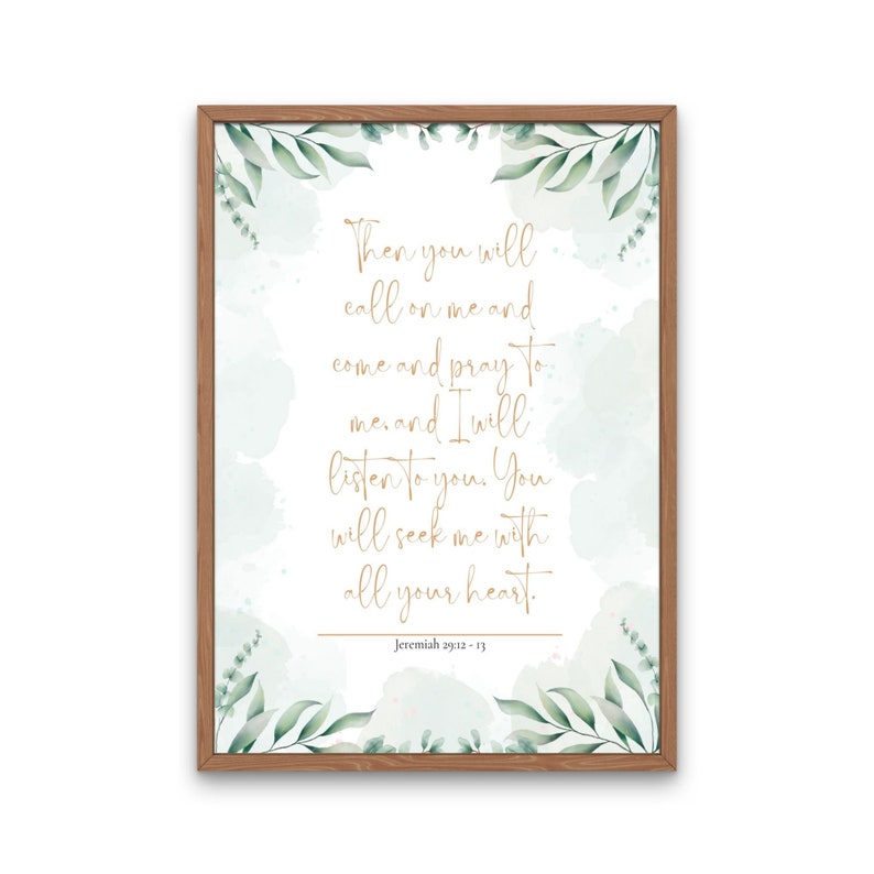 Bible Verse Printable Digital Download Wall Art Home Decor Scripture