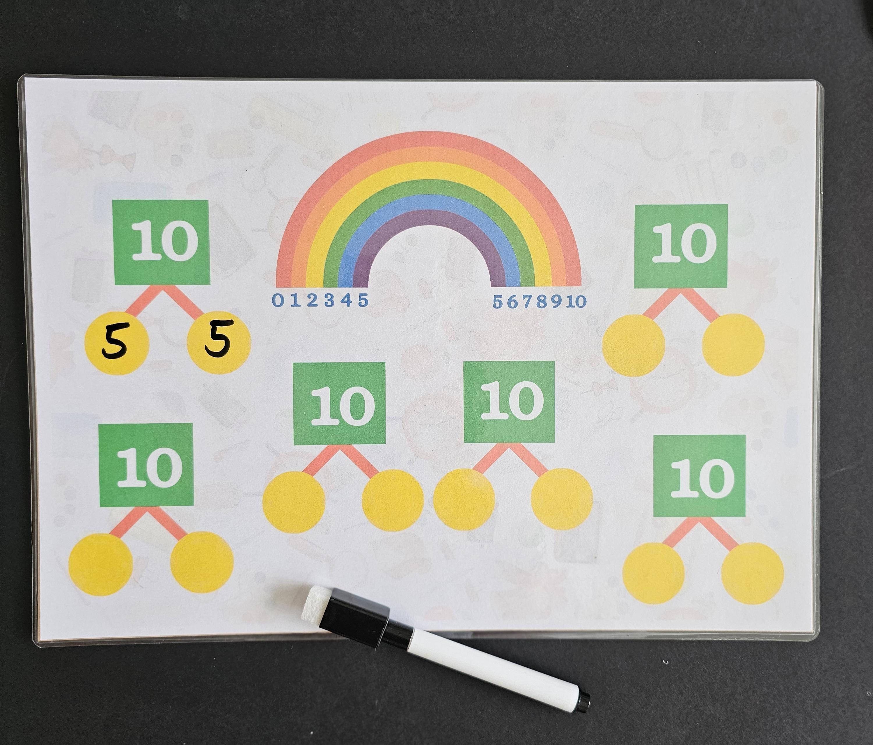 Number Bond,preschool Math, Activity Mat for Children, Fun Numeracy ...