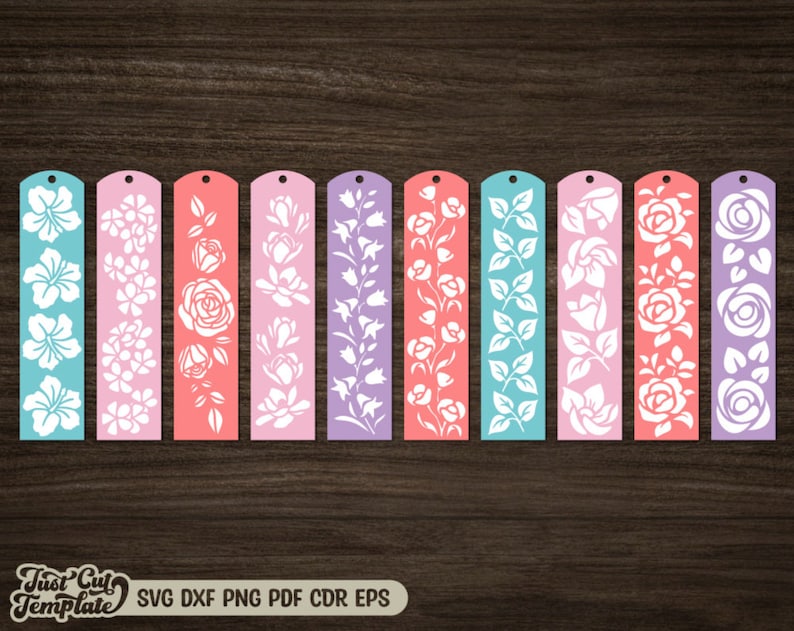 Set BOOKMARK SVG 10 Cricut Bookmark Templates Svg Bookmark Etsy