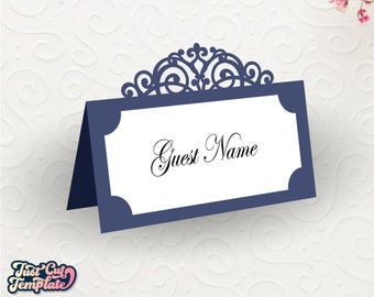 Place card template SVG, wedding table number, seating card, escort card svg, cutting templates for Cricut Cameo Laser cut, digital.