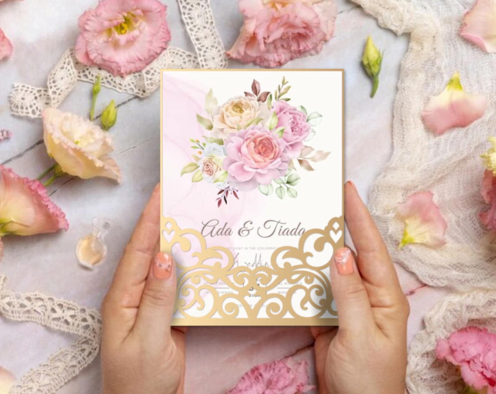 Pocket Invitation SVG Wedding Invitation SVG Cover 5x7 Etsy