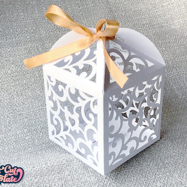 Wedding Favor box SVG, Happy Birthday favor box, Party Favor Box, Baby Shower Candy box, thank you gift, template Cricut Cameo Laser cut.