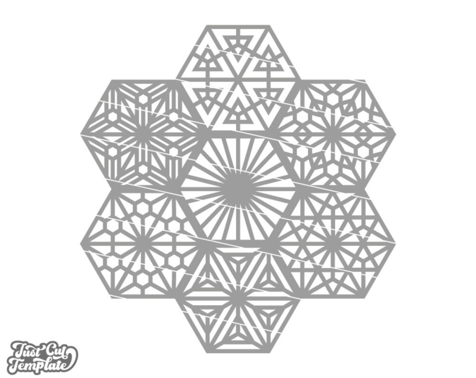 12 Hexagonal Coaster Templates Set, Kumiko Pattern Panel Laser Cut ...