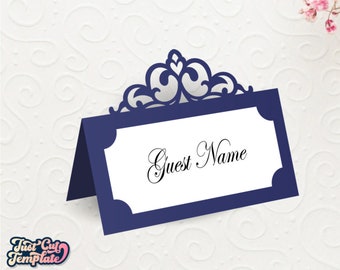 Wedding Place card SVG, Table number svg template, Escort card template, seating card, svg dxf pdf png cdr files for Cricut Cameo Laser cut.