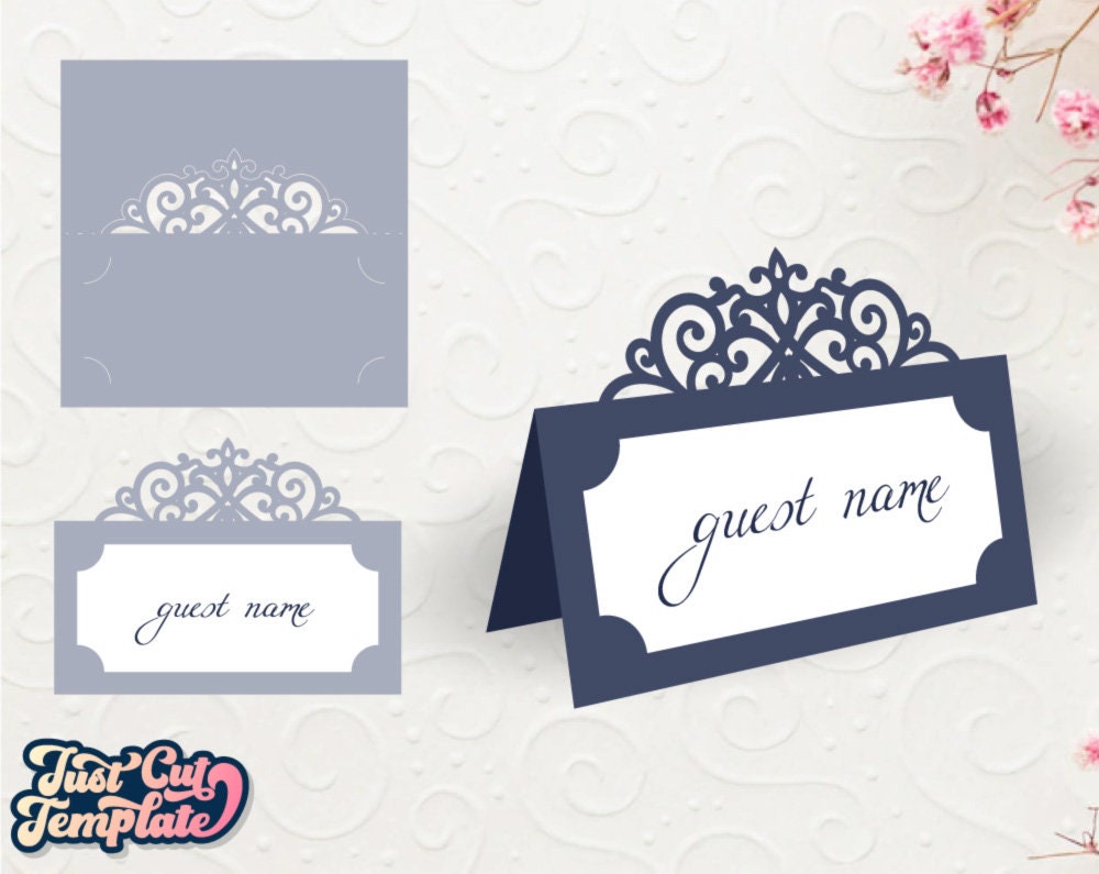Place Card SVG Template Wedding Table Number Svg Escort Card Etsy