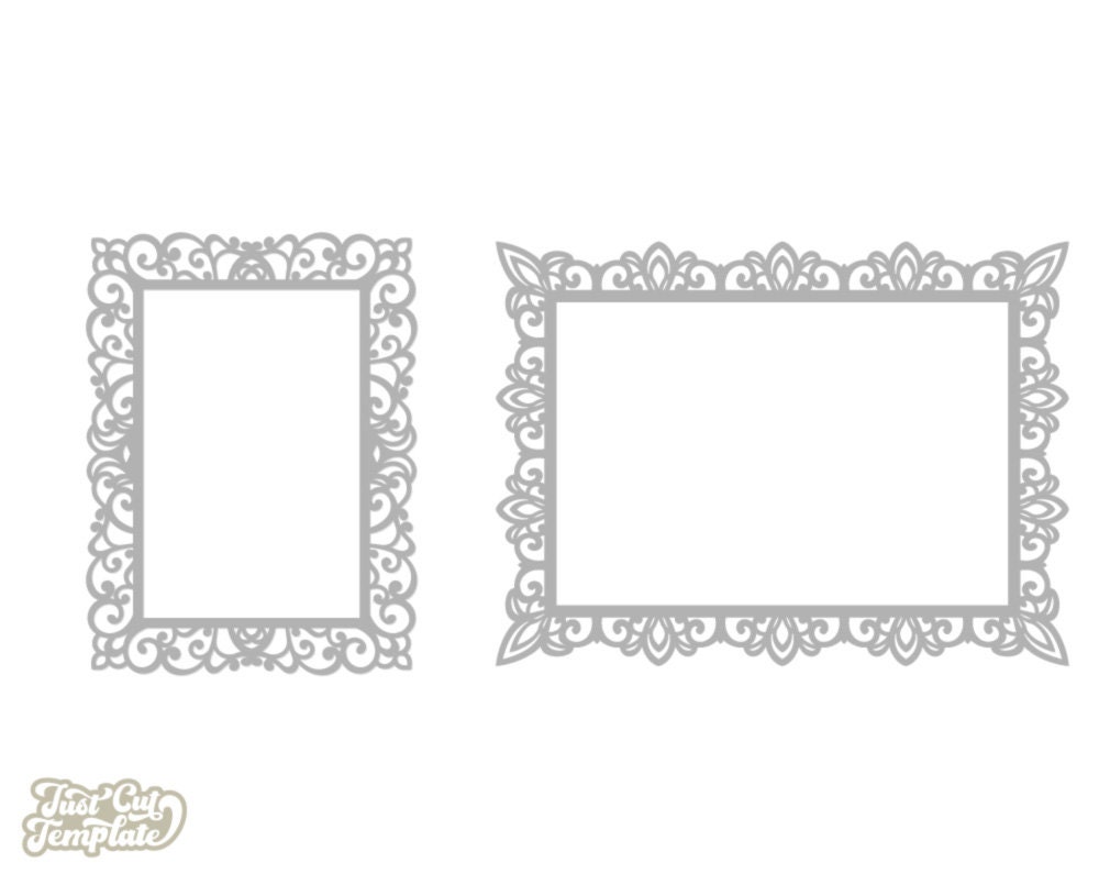 Set Frame SVG Swirly Mirror Photo Frame SVG Bundle Laser Cut Etsy