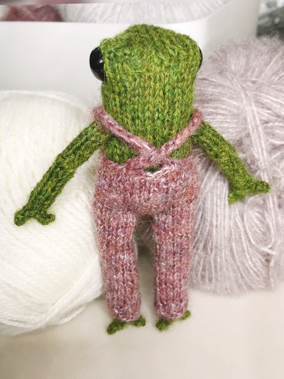 Handmade DIY Frog Doll Crochet Easy to Use Hand Knitting Toy