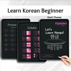 Japanisch lernen PDF, koreanische Studie Zeichen, lernen, koreanisches Ebook schreiben, Zeichen nachzeichnen, iPad Lernen, koreanisches Alphabet, Geschenk für Studenten