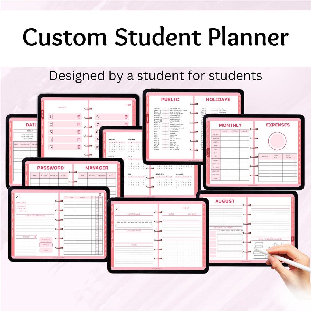 Daily Student Planner With Subjects