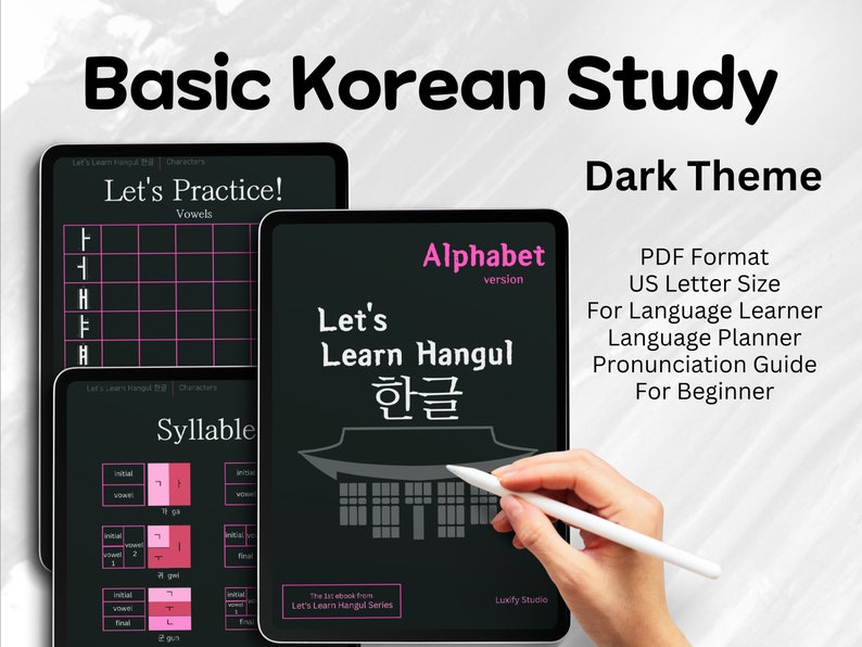 Learn Korean Book, Korean Study Beginner, Hangul Alphabet Chart, Korean