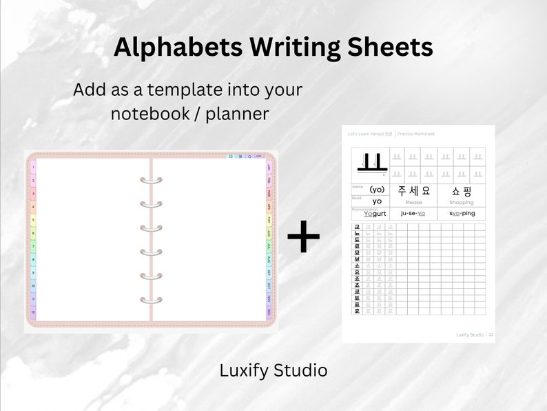 Korean Writing Practice Printable Hangul Workbook Learn - Etsy