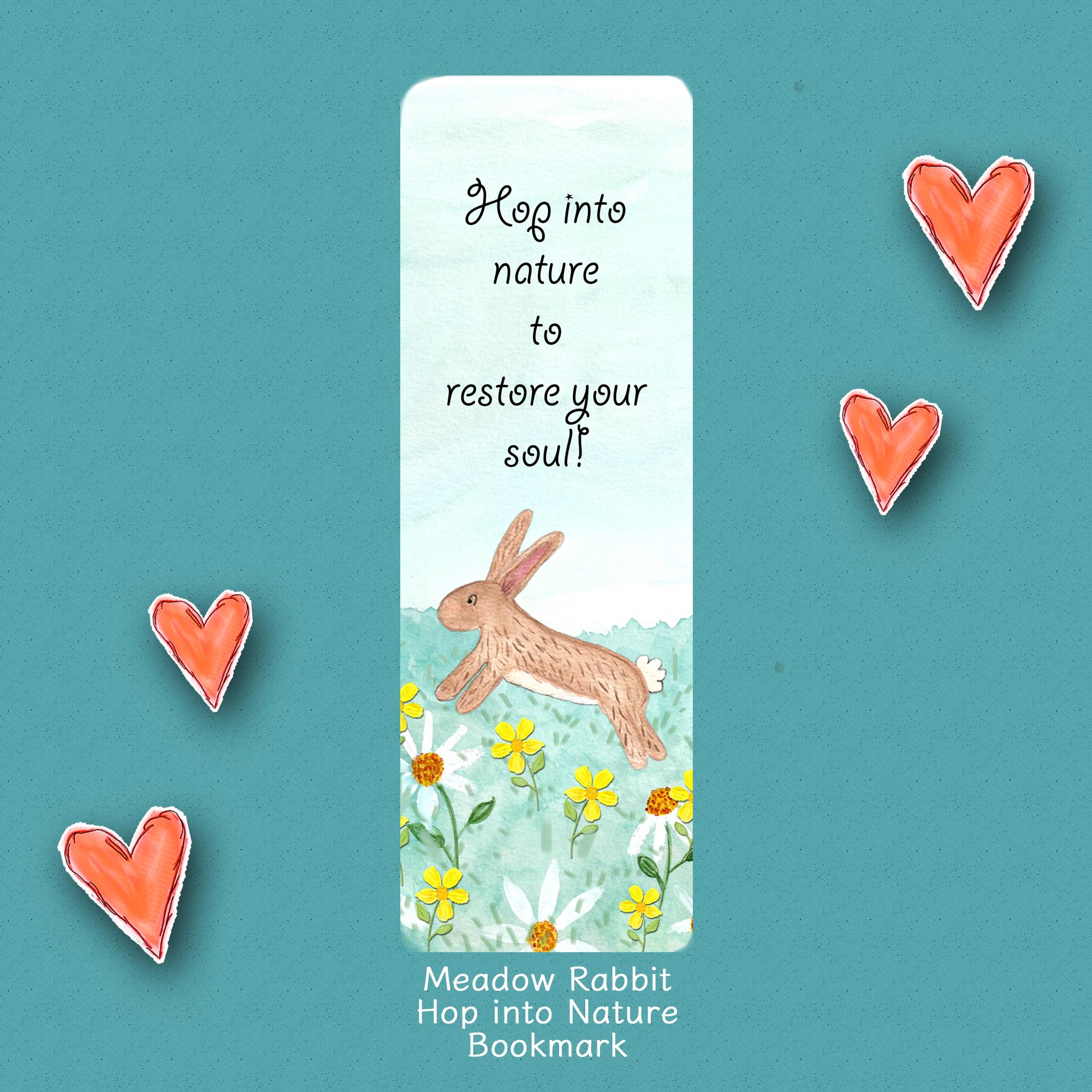 Rabbit in Wildflowers Note Card for Nature Lover Stationery Gift for ...