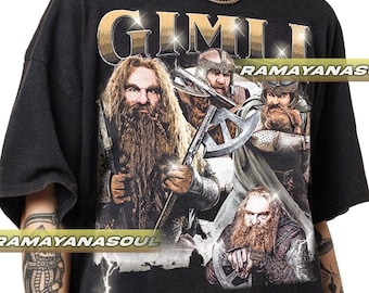 Gimli Movie T-Shirt: Unisex Heavy Cotton Tee