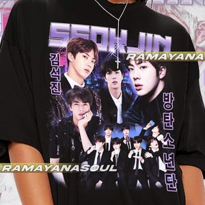 Chemise vintage SeokJin Kpop : t-shirt Jin Boyband coréen