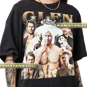 Camiseta unisex de algodón grueso de la película Glen Powell