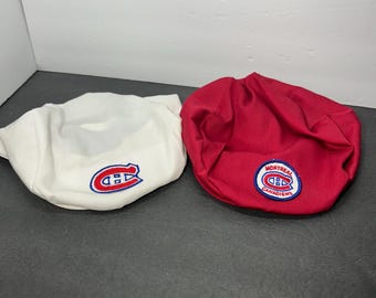 Montreal Canadiens Vintage 80s-90s Paperboy SnapBack Hats Red & White Lot NHL Canada Cap