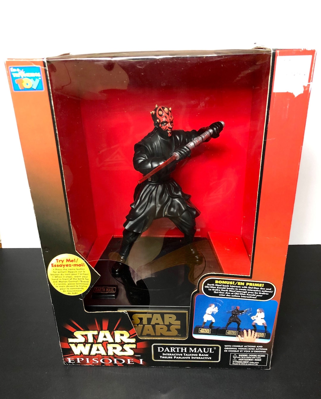 90s Star Wars Darth Maul Interactive Coin Bank Piggy Bank Episode