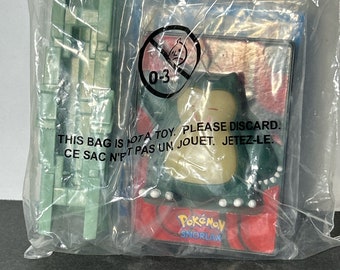 Pokemon Burger King Snorlax Nintendo 3D Power Card and Base Sealed 2000