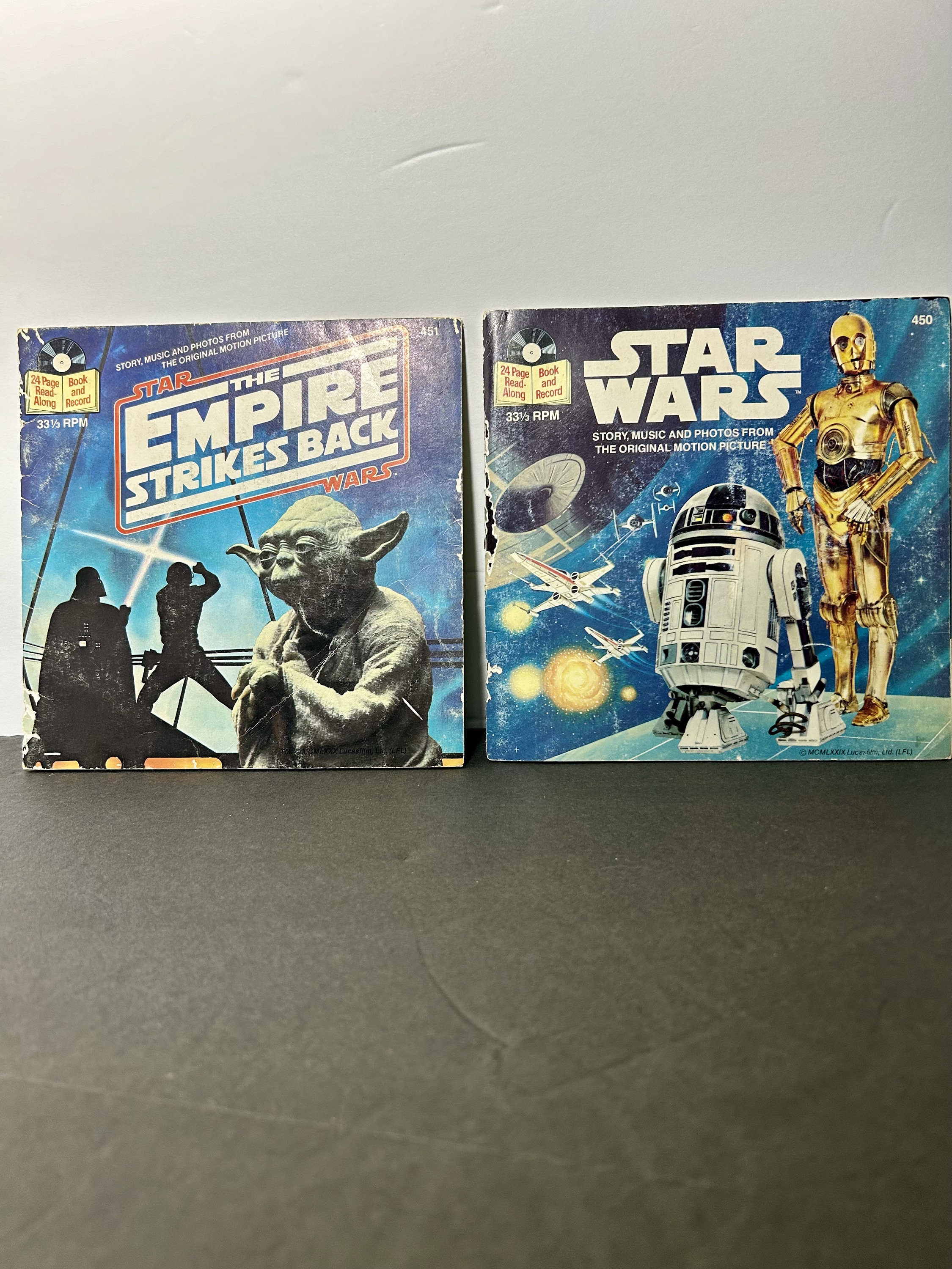 70s-80s Star Wars Book and Record Lot 24 Page Read Along #450-451