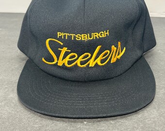 Pittsburgh Steelers Vintage Script Ted Fletcher 80s-90s Snap Back Adjustable Truckers Hat NFL Please Read