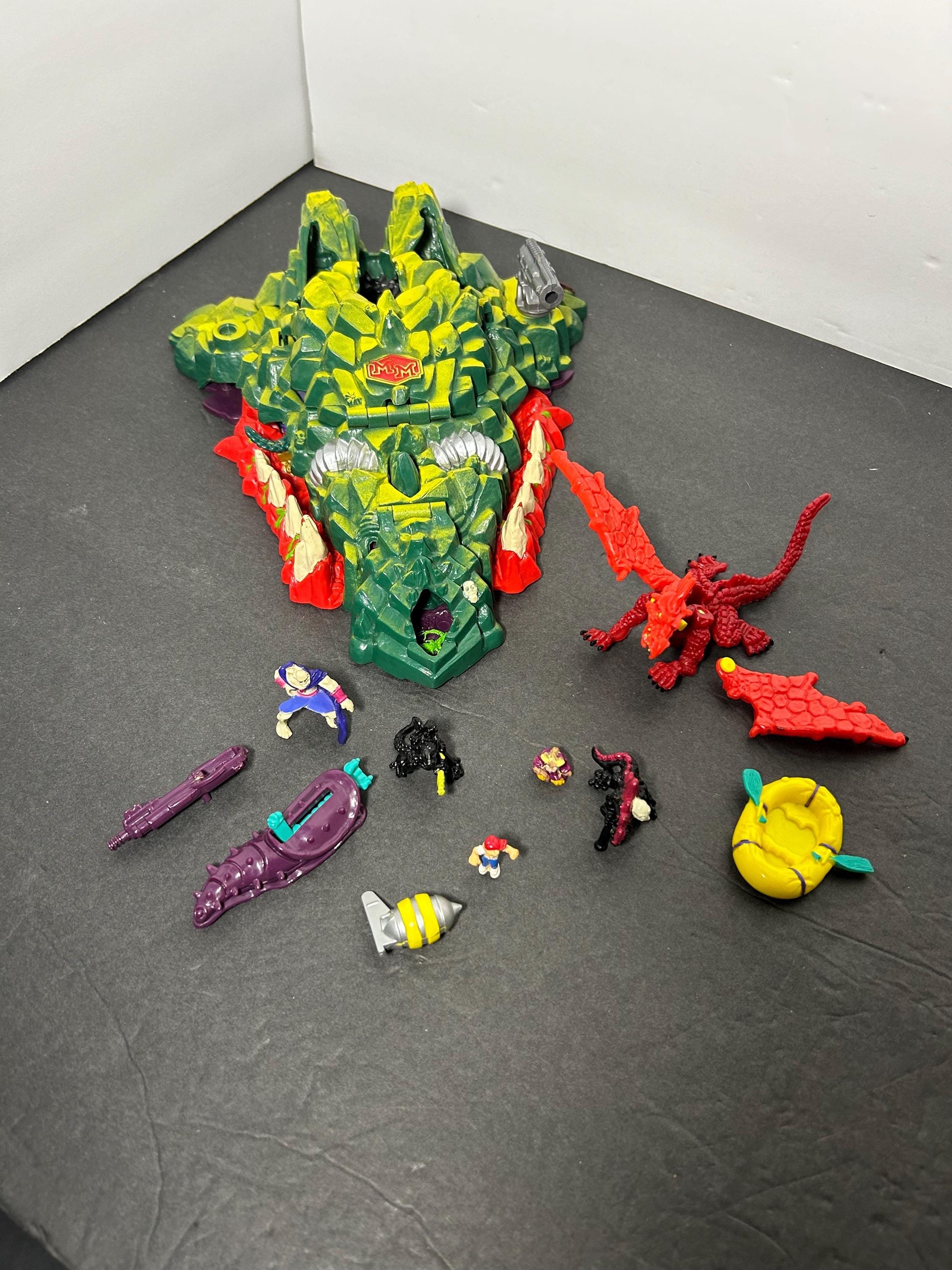 1993 Mighty Max Storm Dragon Island Blue Bird Toys Near Complete