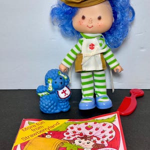 Strawberry Shortcake SUZETTE & ECLAIR American Greetings AGC Kenner Booklet Hair Brush