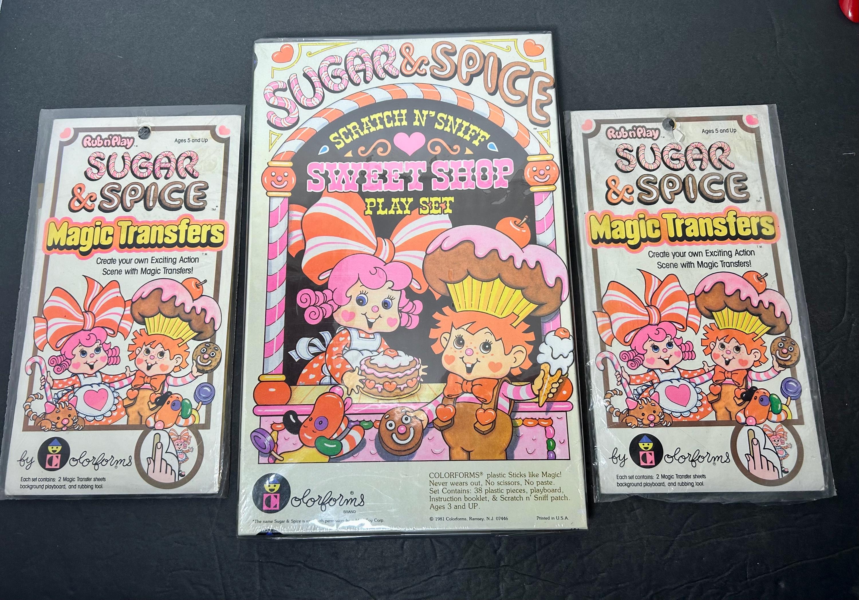 1981 Sugar & Spice NEW SEALED Scratch N Stiff Sweet Shop Play Set