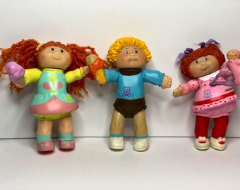 80s Cabbage Patch Kids 3 1/2” Cake Topper CPK Dolls Figures