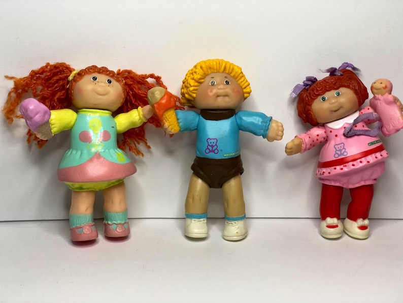 80s Cabbage Patch Kids 3 1/2 Cake Topper CPK Dolls Figures Etsy