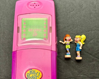1998 Polly Pocket Mobile Phone Compact Blue Bird Toys Complete