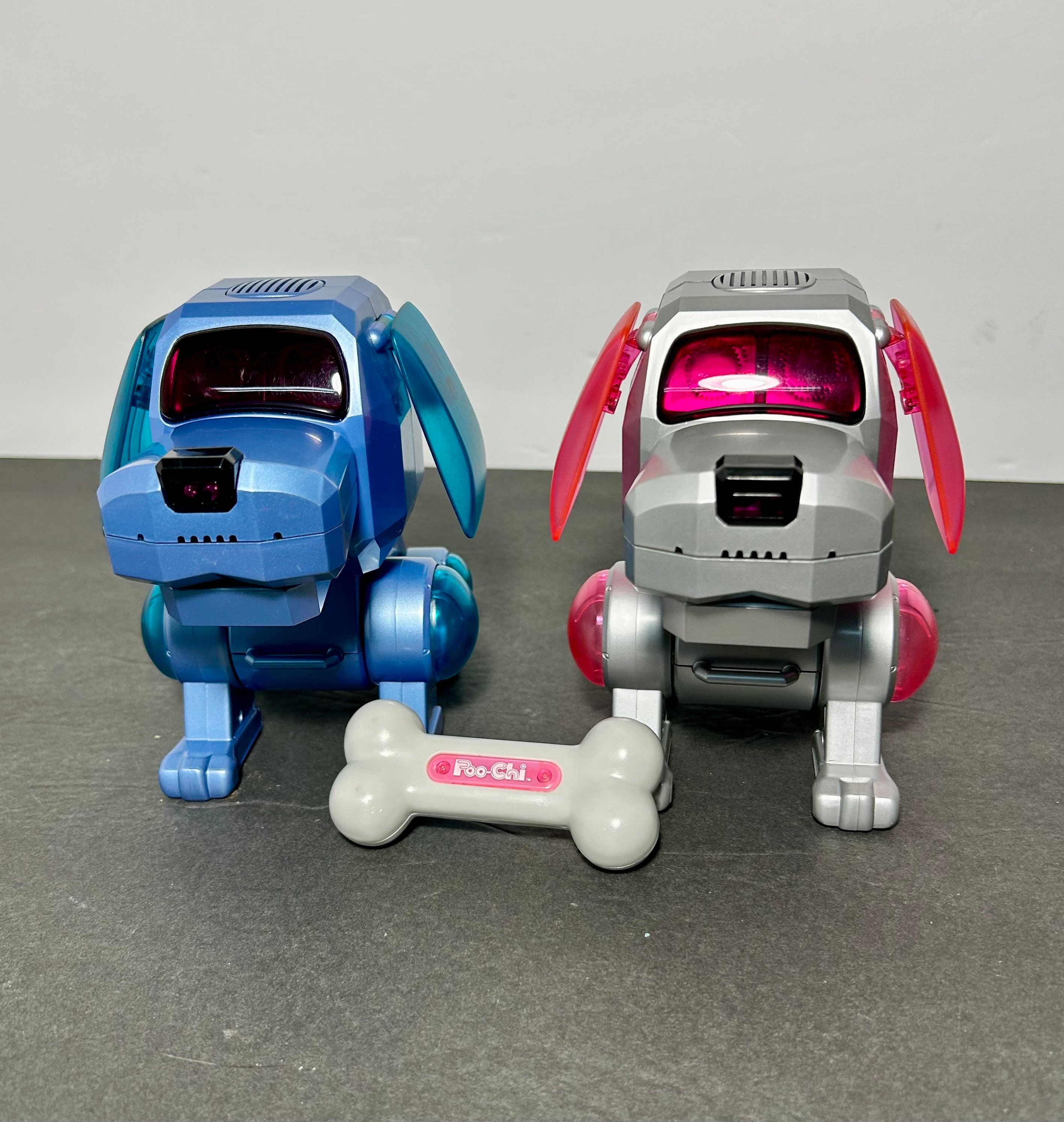 Sega Interactive Poo-chi Robot Dogs Lot With One Bone Tiger