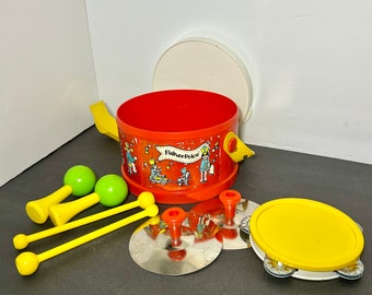 Fisher Price 1979 Marching Band #921 Drum Set