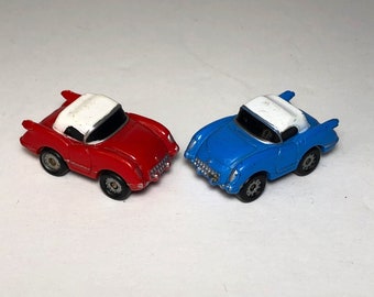 1988 Micro Machines Chevrolet Corvette Coupe Lot Red Blue