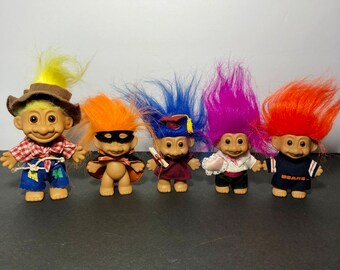 80s 90s Trolls Russ Crazy Hair Colourful Choose the one you LOVE (G)