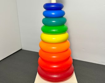 Fisher Price 740 Rock a stack 9 Rings and Ball Etsy