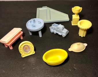 90s Playskool Dollhouse Furniture Accessories