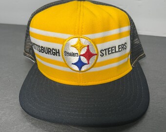 Pittsburgh Steelers Vintage 80s-90s Snap Back Adjustable Truckers AJD Hat NFL