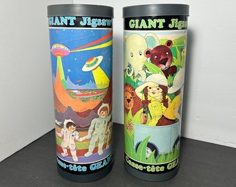 Vintage Giant Jigsaw Puzzles Lot of 2 Summer Safari Star Dreams 80 Pieces Complete
