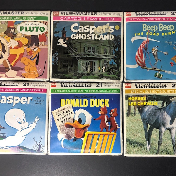 60s Sealed View Master Reels Gaf Pluto Casper Road Runner Donald Duck Horses