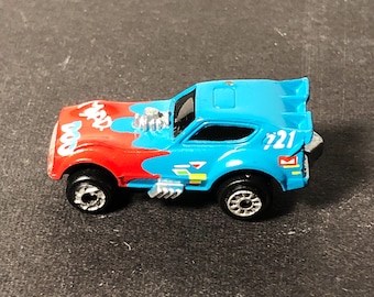 90s Micro Machines Plymouth Arrow Funny Car 1994 LGT Galoob #721 Mad Dog Red Blue RARE!