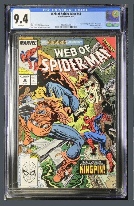 Web of Spider-man #48 CGC 9.4 Marvel Comics 1989 Origin of