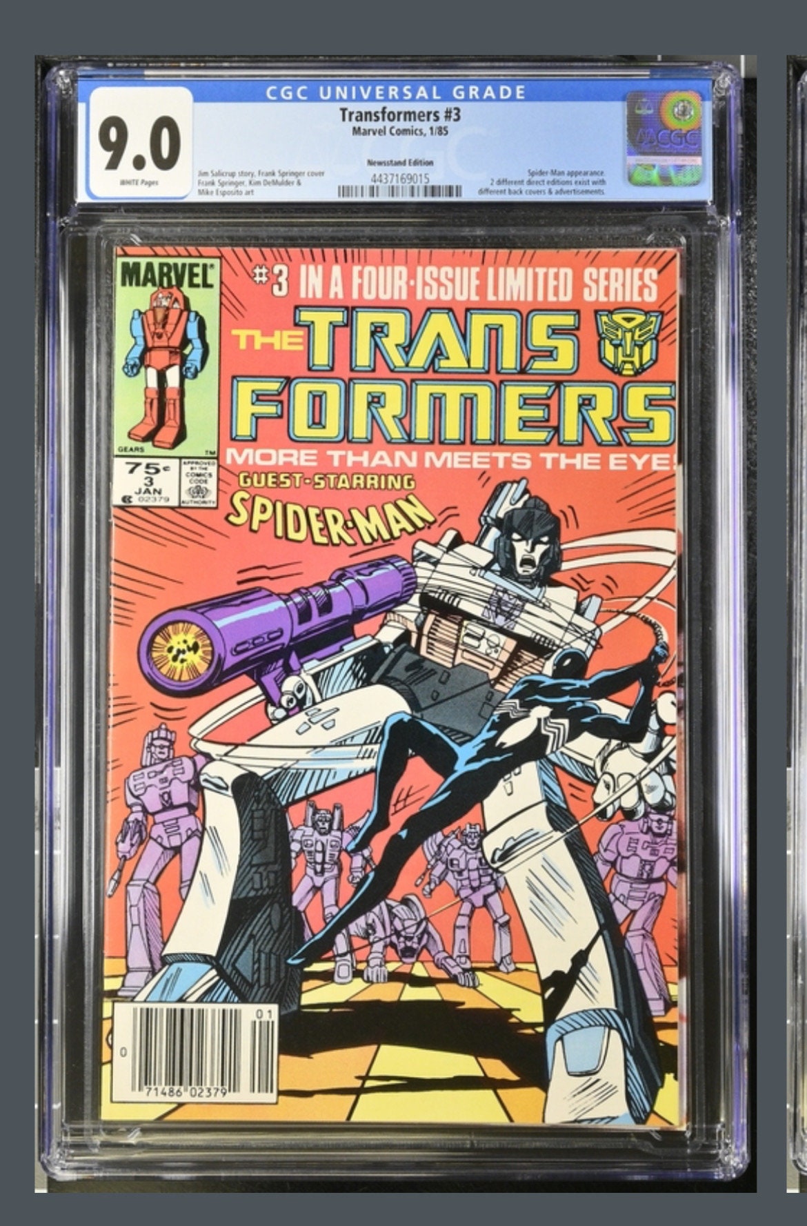 1985 Transformers #3 Limited Series CGC 9.0 Newstand Marvel