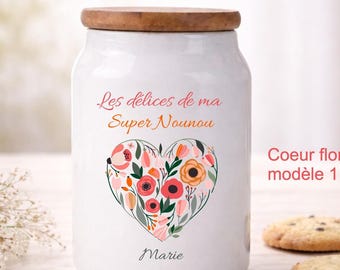 Personalized Cookie Jar - Ceramic Cookie Jar - Gift for Grandma, Nanny, Auntie - Grandparents' Day - Treat Box