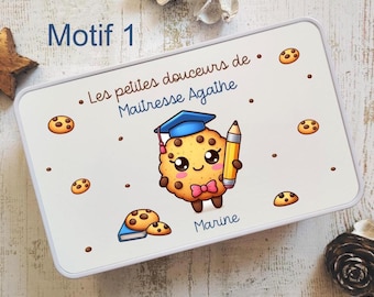 Personalized Teacher Cookie Tin - End-of-Year Gift - Cookie Tin - Metal Teacher Tin - Gift Idea