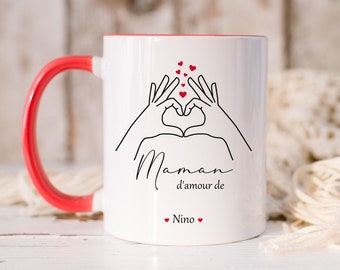 Mug Fête des mères personnalisé avec prénom - Tasse fête des Mamans Mamies - Cadeau Anniversaire Maman/Mamie - Fête des grands-mères