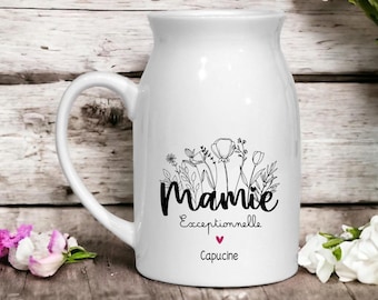 Small Personalized Vase for Grandma - Grandmother's Day Gift - Grandma's Milk Jug