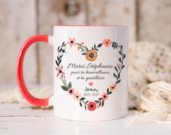 Mug Maitresse - Maitre - Atsem - Nounou - Tasse personnalisée - Cadeau fin d'année scolaire